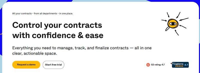 Contactbook's website hero message featuring specific, low-friction calls-to-action
