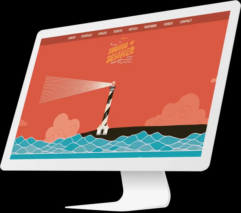 Responsive website design for charity music festival