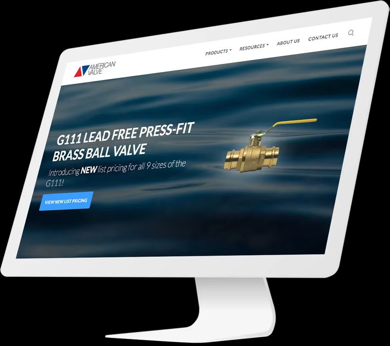 Web design for American Valve