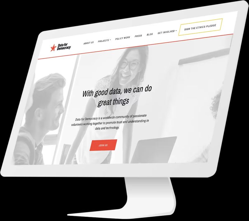 Website design on an iMac