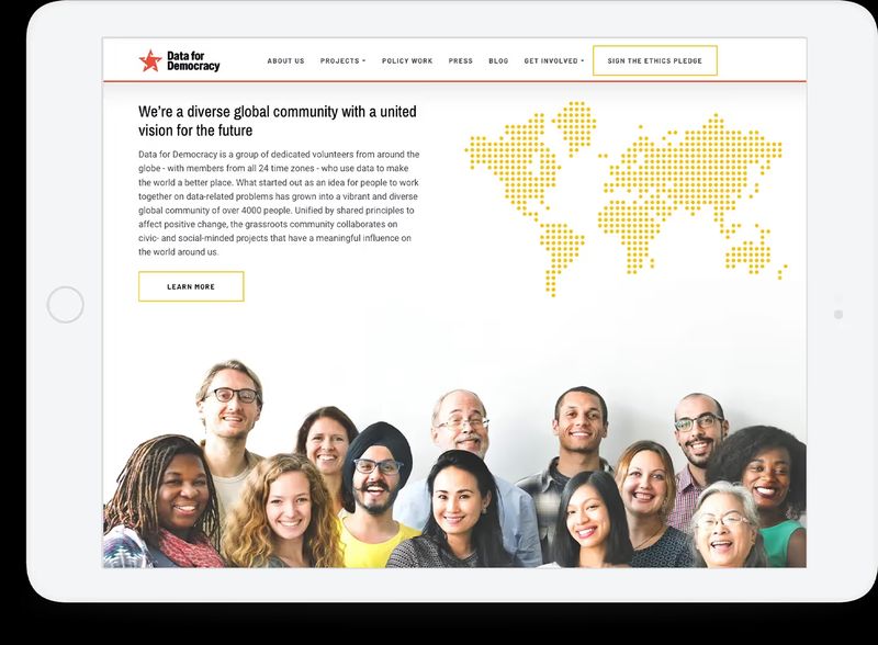 Responsive website on a tablet