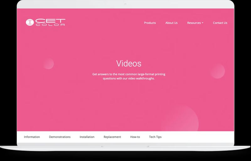 Website on a MacBook