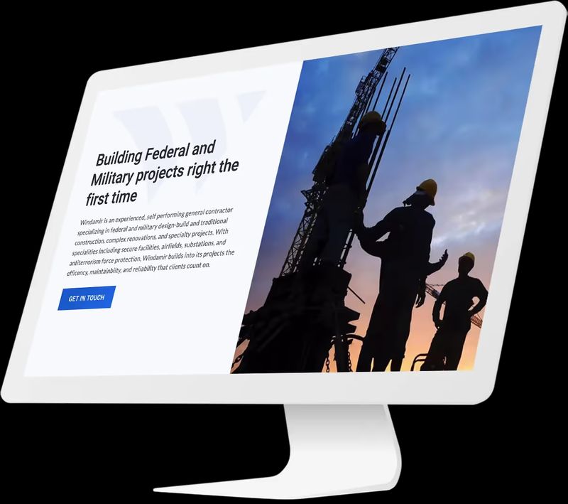 Building contractor website design