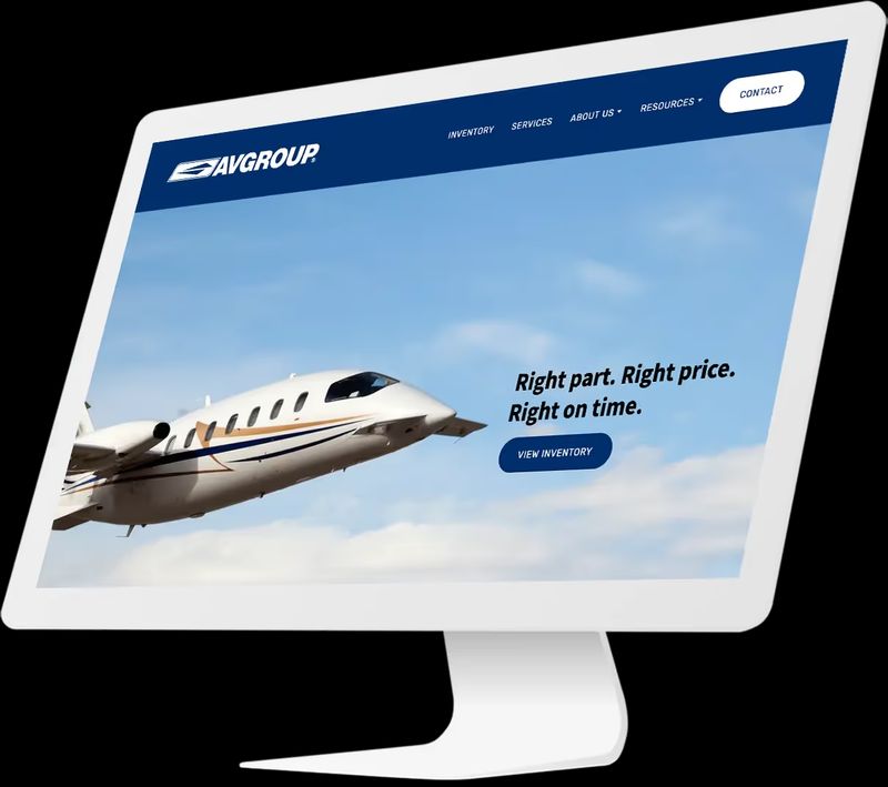Aviation website design