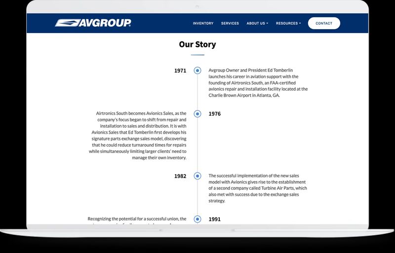 Clean website design