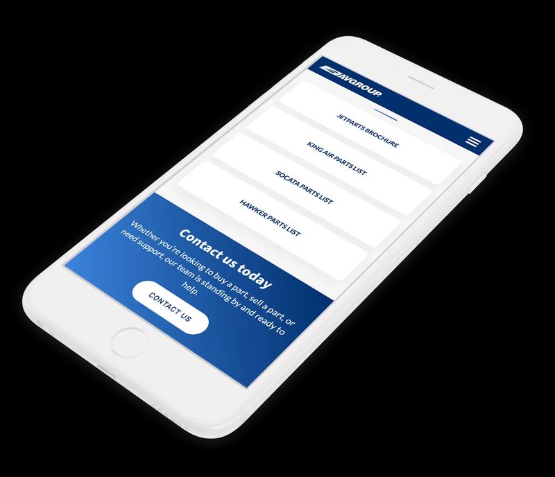 Avgroup website on iPhone