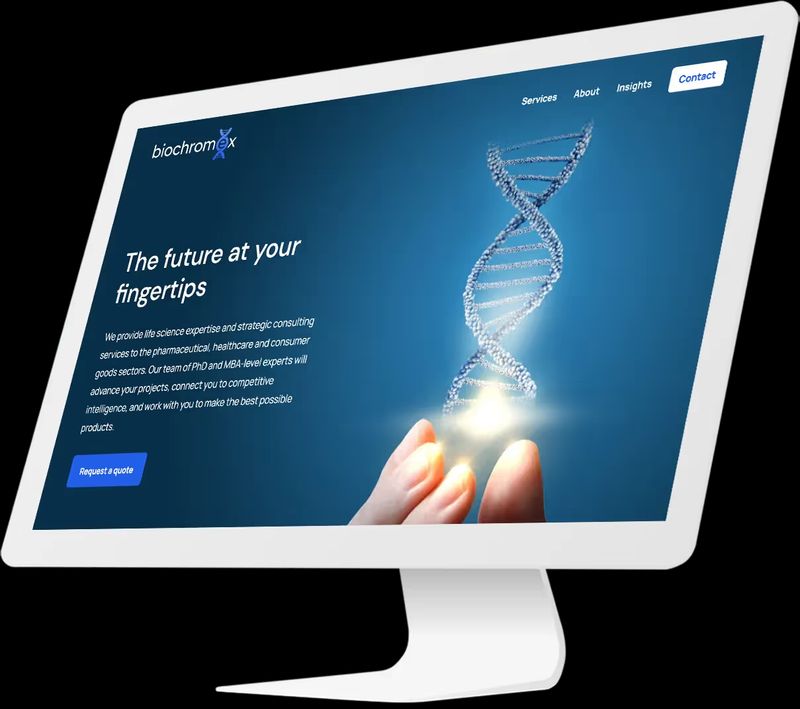 Website design on an iMac