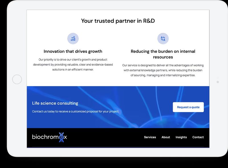 Tablet website design