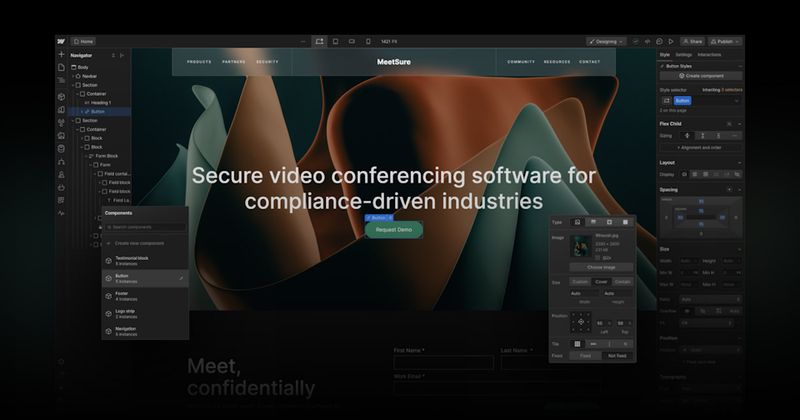 Webflow designer experience