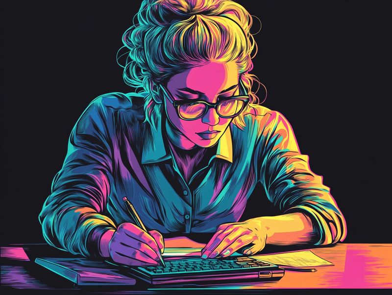 An accountant working