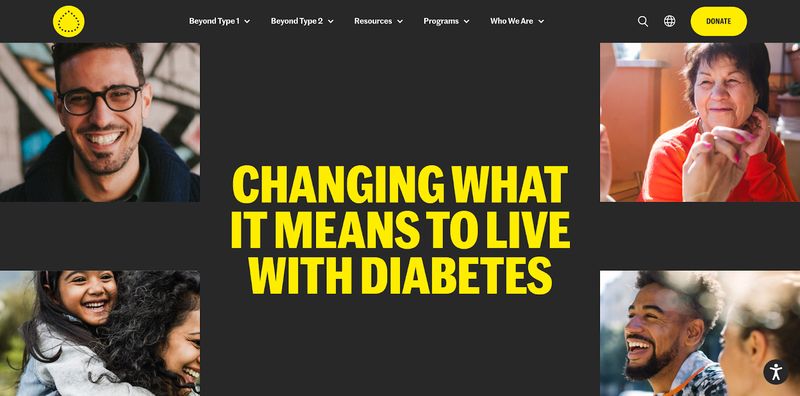 screenshot of the website homepage for nonprofit organization Beyond Type 1